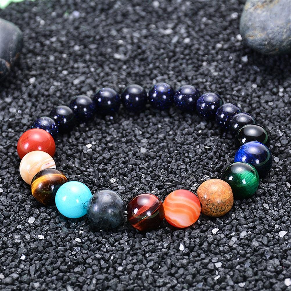 Solar System Bracelet The Eight Planets Guardian Star Natural Stone Beads Bracelet Bangle Gifts for Girls