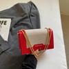 New fashion chain single shoulder messenger bag niche temperament underarm bag personality contrasting color commuter small square bag women