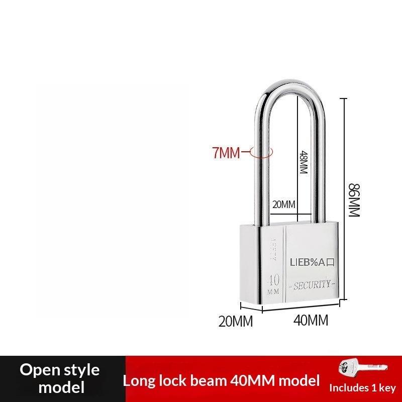 1 PCS High Security Stainless Steel Keyed Alike Padlocks Cut Resistant Shackle For Gates Lockers Warehouse 6