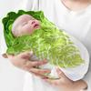 Baby Swaddle Blanket Cabbage Photo Blankets with Hat Infant Swaddle Wrap Unisex Blankets Memory Photography Background Props for Newborn Toddler