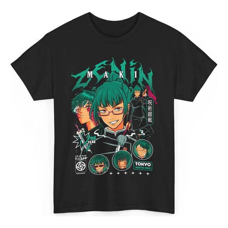 Camiseta Unisex Jujutsu Maki Anime Kaisen Zenin Anime Japane S