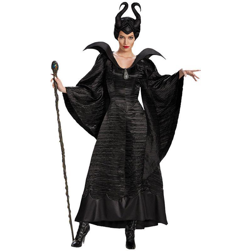 

Stunning Adult Ladies Noble Fancy Dress Maleficent Evil Queen Costume M