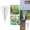 Conical Ground Insert Rain Gauge Transparent White Color Outdoor Gardening Tool