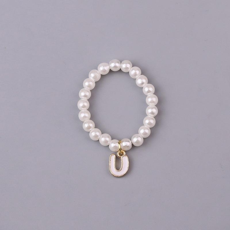 Doll Necklaces, Elegant Sweet 26 Letters Pearl Necklace Cute Doll Accessories For 10.5Cm 4.0 Mini Doll Chain Jewelry & Outfit