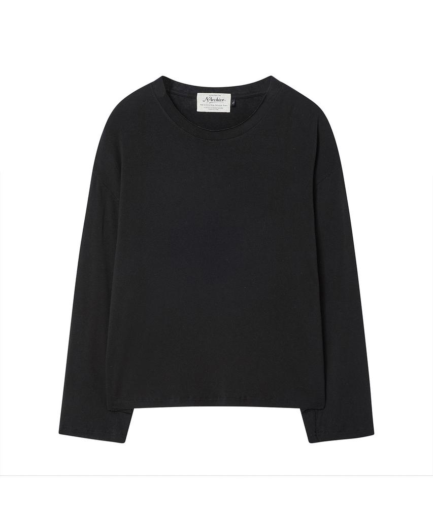 BEYOND CLOSET [Collection Line] Soft Wool Long Sleeve Black