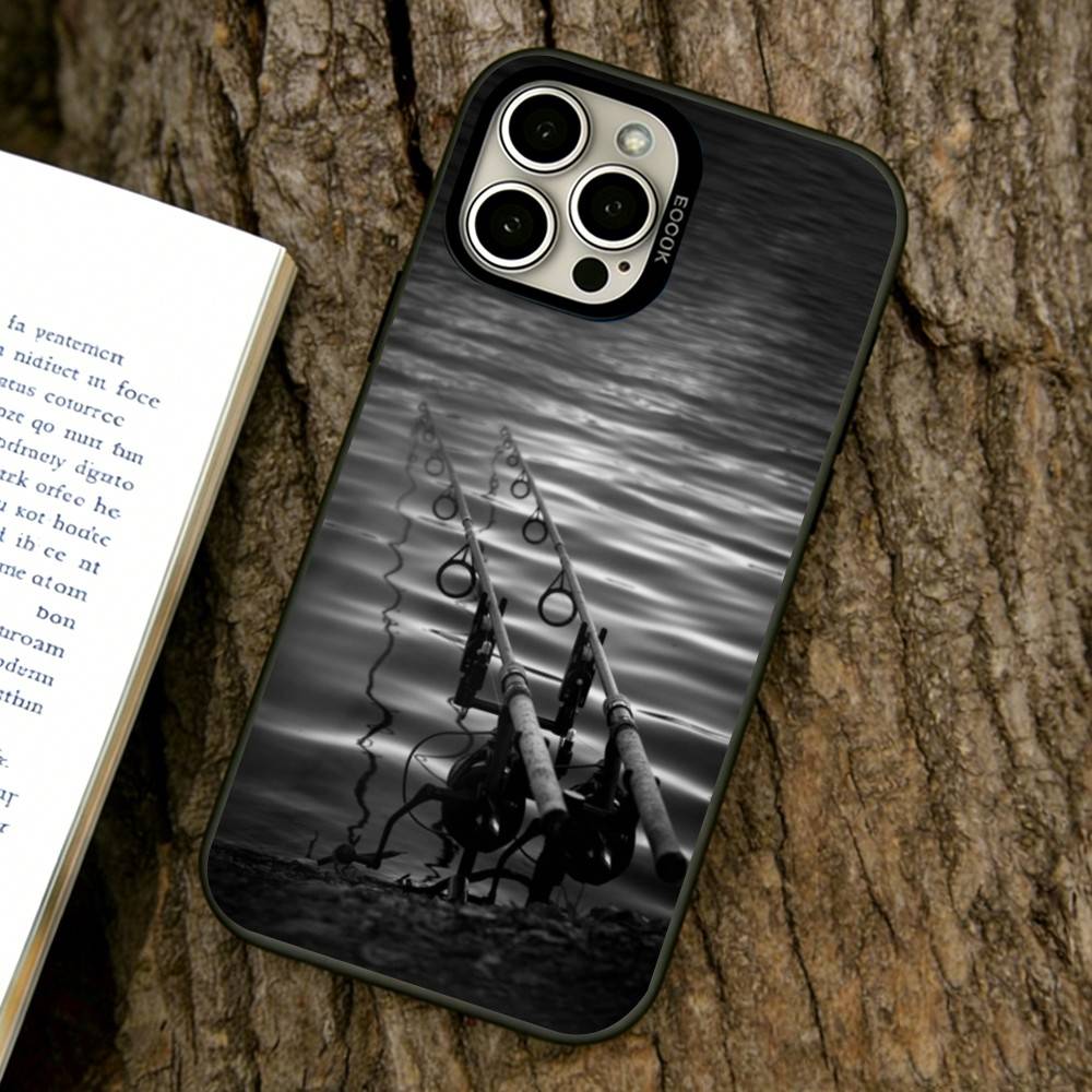 Fishing rod Phone Case For iPhone 17,16,15,14,13,12,11 Plus,Pro Max,XS,Colorful Silver Phone case Funda Cover