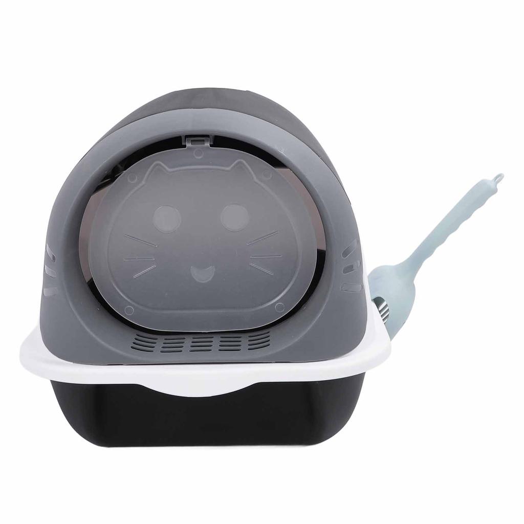 Enclosed Plastic Litter Box Extra Large Odor Resistant Easy Cleaning Covered Kitty Litter Box with Scoop for Indoor Cats