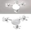 LED Fan Light 3 Colors E26 E27 3 Speeds Eye Friendly Quiet Motor Ceiling Fan Light 2 Timers with Remote Control for Living Room