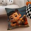 Chinese Anim Nezha Cushion Cover Throw Pillow Cover Hidden Button Durable Polyester Chair Cushion