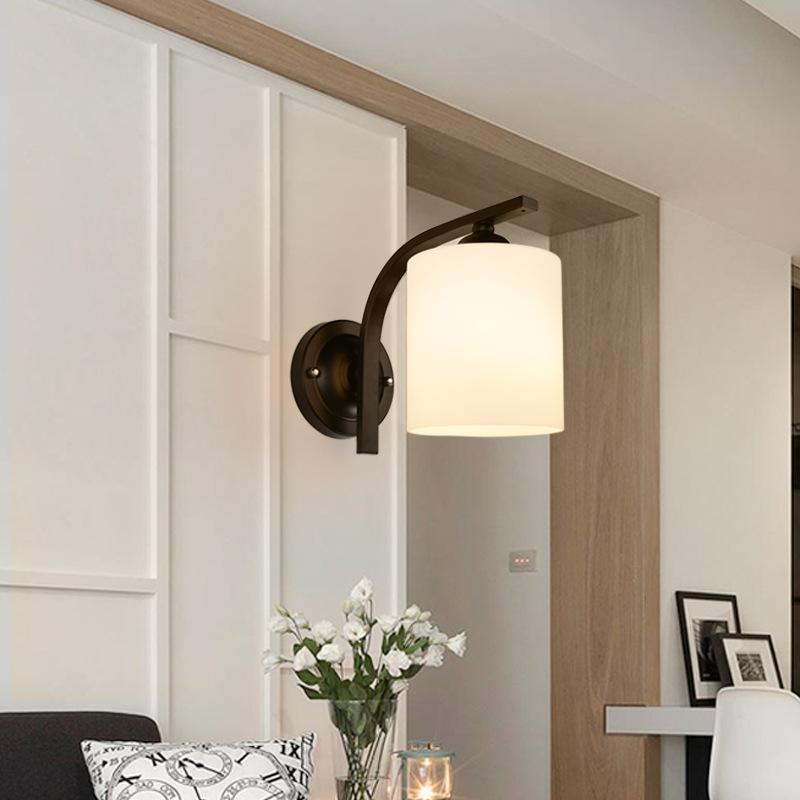 Wall Lamp E27 Head Wall Sconce Lamp for Living Room Decoration Bedroom Lighting Retro Iron Art Nordic Switch Indoor Wall Light