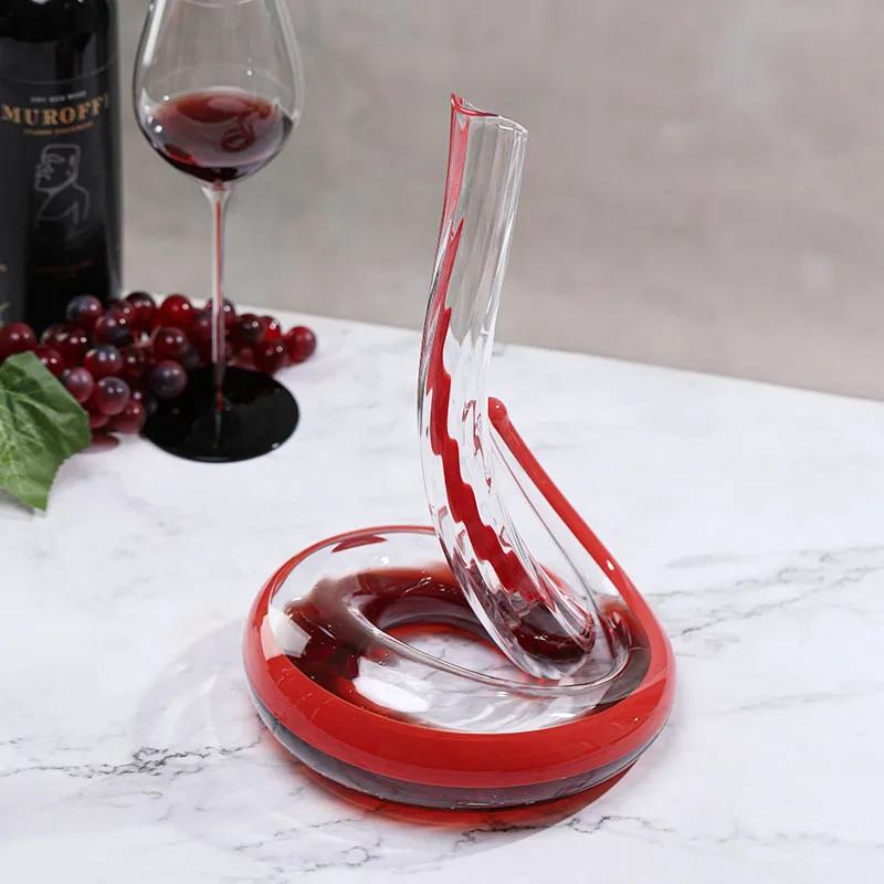 Caraffa in Vetro Soffiato Artificialmente a Forma di Serpente Separatore di Vino Articoli da Bar Caraffa Senior Dispenser Domestico per Vino 1000ml