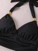 Women's Swimsuit Tankini Back Ties Drawstring Bikini Beachwear Bathing Suits