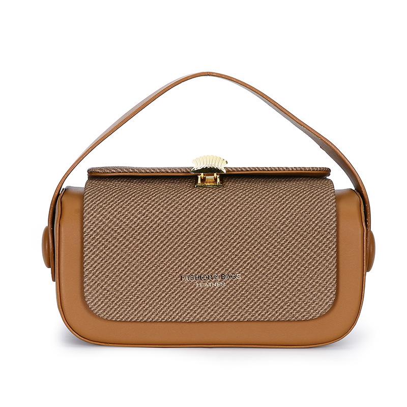 2025 Women's High-End Solid Color Handbag: Fashionable, Versatile Shoulder & Crossbody Bag