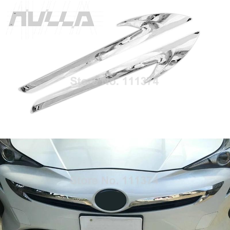 

Хромированная передняя решетка, верхняя накладка для Toyota Prius 2016 2017, декоративная полоса, внешний вид автомобиля