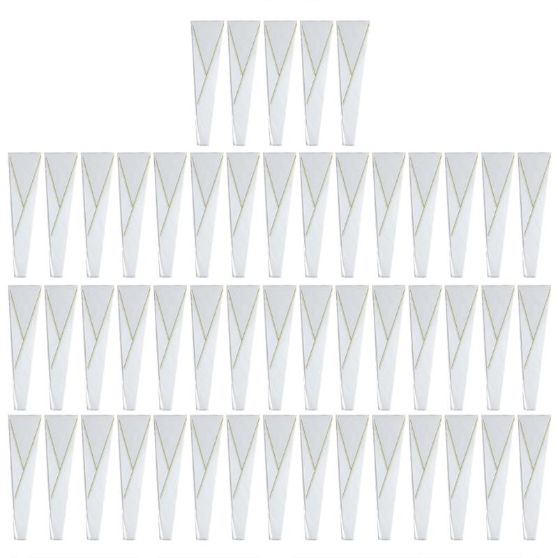 

50 шт. элегантные цветочные упаковочные пакеты водонепроницаемые многоразовые одиночные рукава для роз пластиковые пакеты для свадеб дней рождений белый