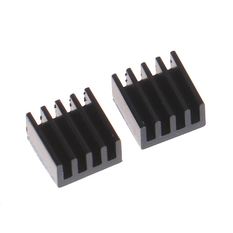 10Pcs  8.8X8.8X5Mm Black Aluminum Heatsink Cooling Radiator With Thermal Pad