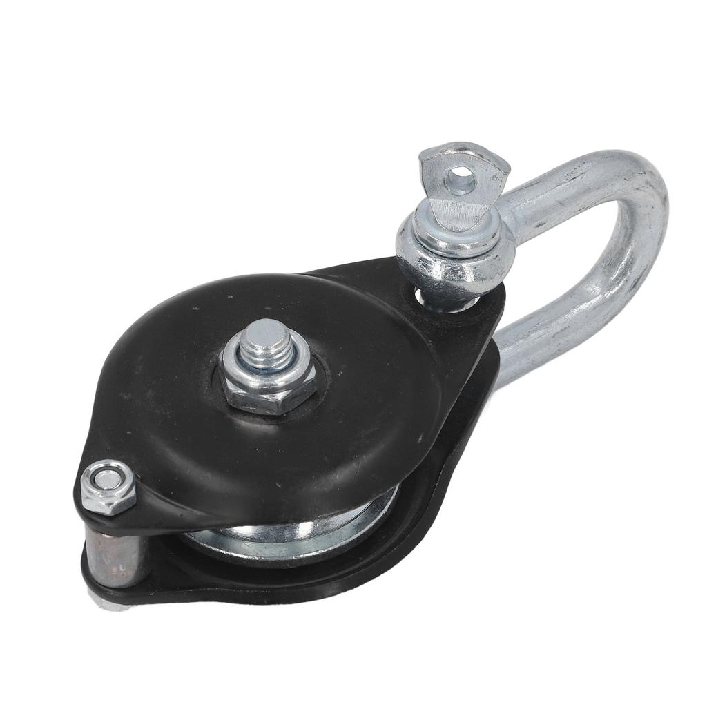 Swivel Shackle Pulley Alloy Steel 0.3T Bearing Hook Pulley for Electrical Construction Machine Installation
