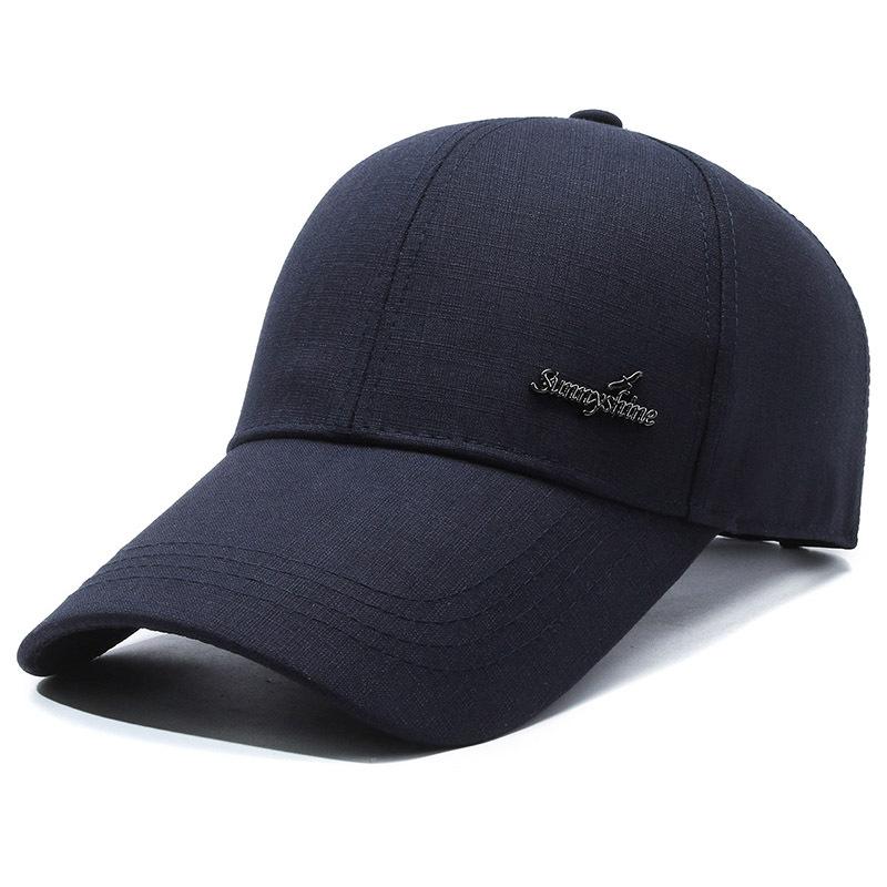 

Мужская бейсбольная кепка с длинными полями, весенне-осенняя солнцезащитная кепка для солнцезащитного крема и рыбалки, спортивная кепка на открытом воздухе, кепка с козырьком тёмно-синий