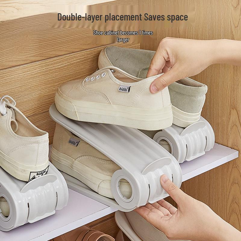 Double-Layer Adjustable Shoe Rack for Home and Dorm