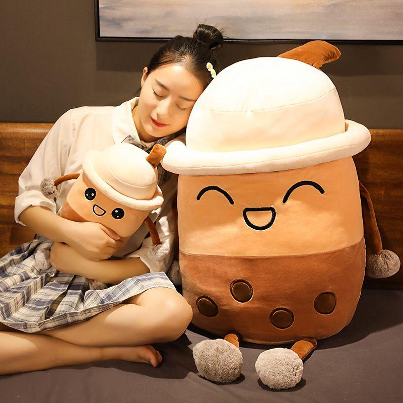 20304050cm Tea Bubble Boba Cup Soft Milk Tea Pillow Stuffed Doll Toys Plush