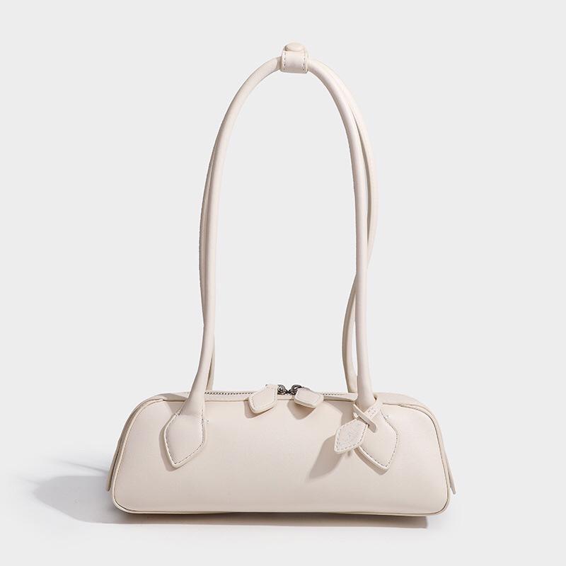 Сумка через плечо из натуральной кожи в стиле французской колбасы 2024 года белый