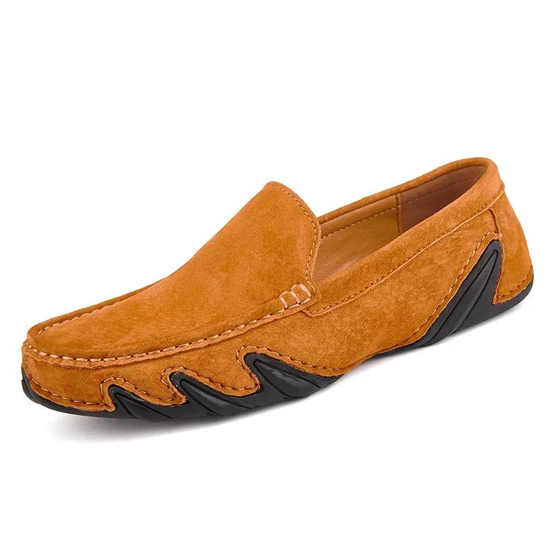 Fashion New Luxury Mens Loafers Handmade Clasicc Comfortable Slip On Casual Shoes Moccasin Soft Bottom Walking Boat Shoes Designer Dress