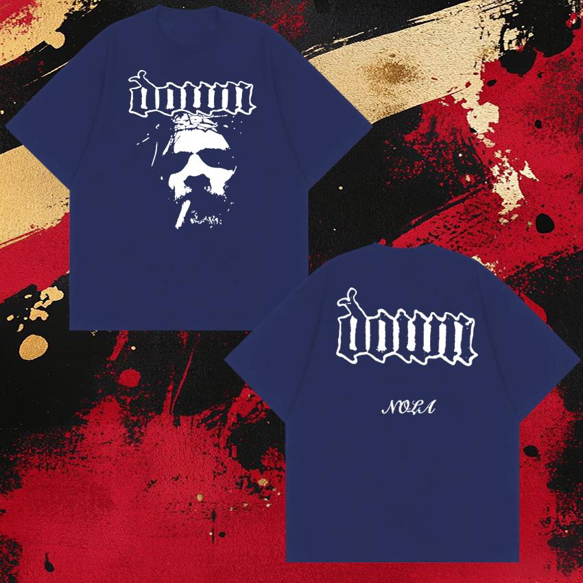 Zespół rockowy Down Nola Face Koszulki z krótkim rękawem z nadrukiem dwustronnym Unisex KOBIETY Luźny vintage Koszulka Hip Hop Unisex Bawełniany Top