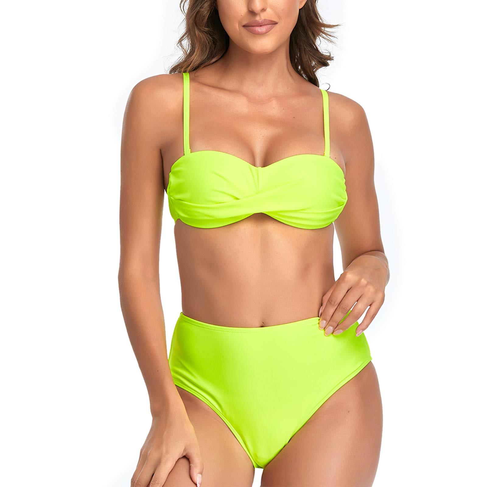 

Женское сексуальное сплошное бикини с высокой талией и подкладкой для бюстгальтера и без стального бюстгальтера, купальный костюм M