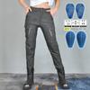 Motorcycle Four-season Anti-drop Riding Pants Breathable High-waisted Female Rider Locomotive Anti-drop Pants, Silicone Protective Gear