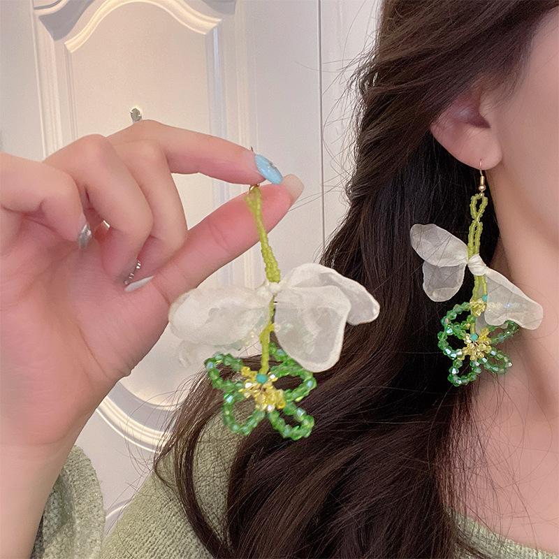 Mote øredobber, retro lette luksus øredobber i lang stil, friske og søte øredobber, high-end gave øredobber smykker gave