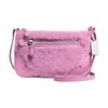 Rhyder Pochette 22 Zipper Closure Pebbled Leather and Plush Wool Crossbody Shoulder Bag Small Women's Purple