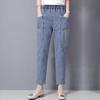 Jeans casual da donna a vita alta larghi primaverili e autunnali