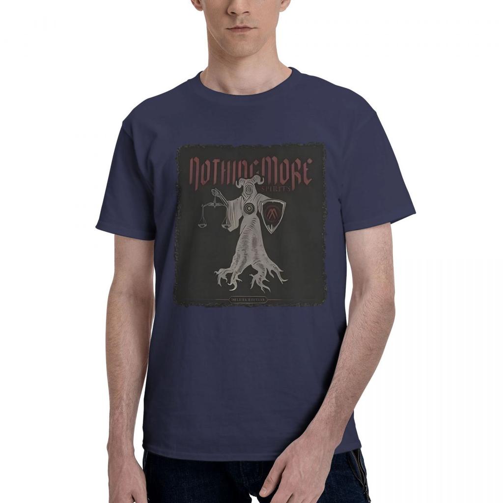 NOTHING MORE Band 100 Cotton Casual Breathable Confortable Men Top Football Shirts 2025 Mens Wear
