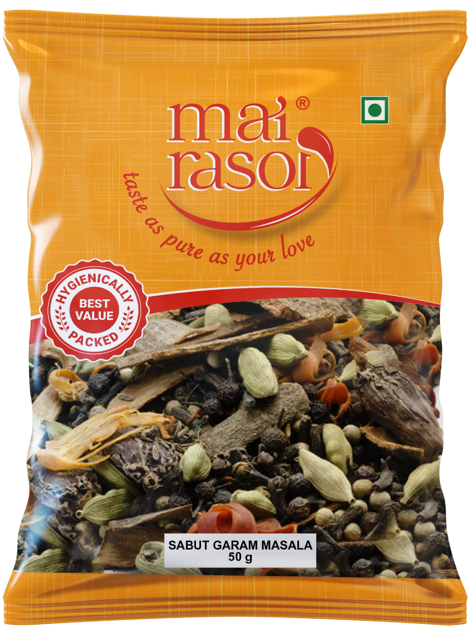 MAI RASOI Whole Sabut Mix Garam Masala (50 Gram)