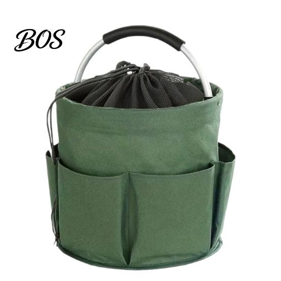 Tragbare Werkzeugaufbewahrungstasche, faltbar mit Griff & Kordelzug, wasserdichte Oxford-Stofftasche, Haushaltskit, Mehrere Taschen, Große Reinigungsgeräte