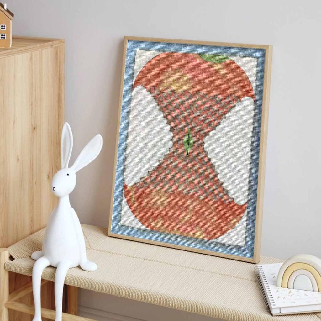 Diamond painting kit. full diamond round mosaic apple core handmade. home decoration gift