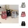 Trendy Mini Sling Bag For Kids With Shimmering Sequins Lightweight Shoulder Bag