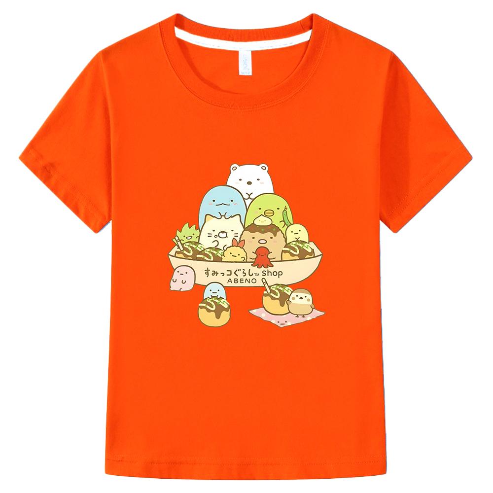 Sumikko Gurashi T-shirts Kids Summer Clothes Cartoon Print T Shirts Boy Girls Tshirts Anime Tee Cotton Top