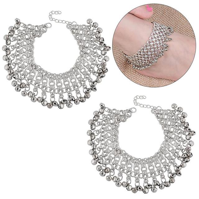 

2 шт. модный женский колокольчик декоративный браслет на лодыжку винтажный декоративный браслет на лодыжку босиком ювелирные изделия аксессуары для вечеринки на Гавайях 25cm