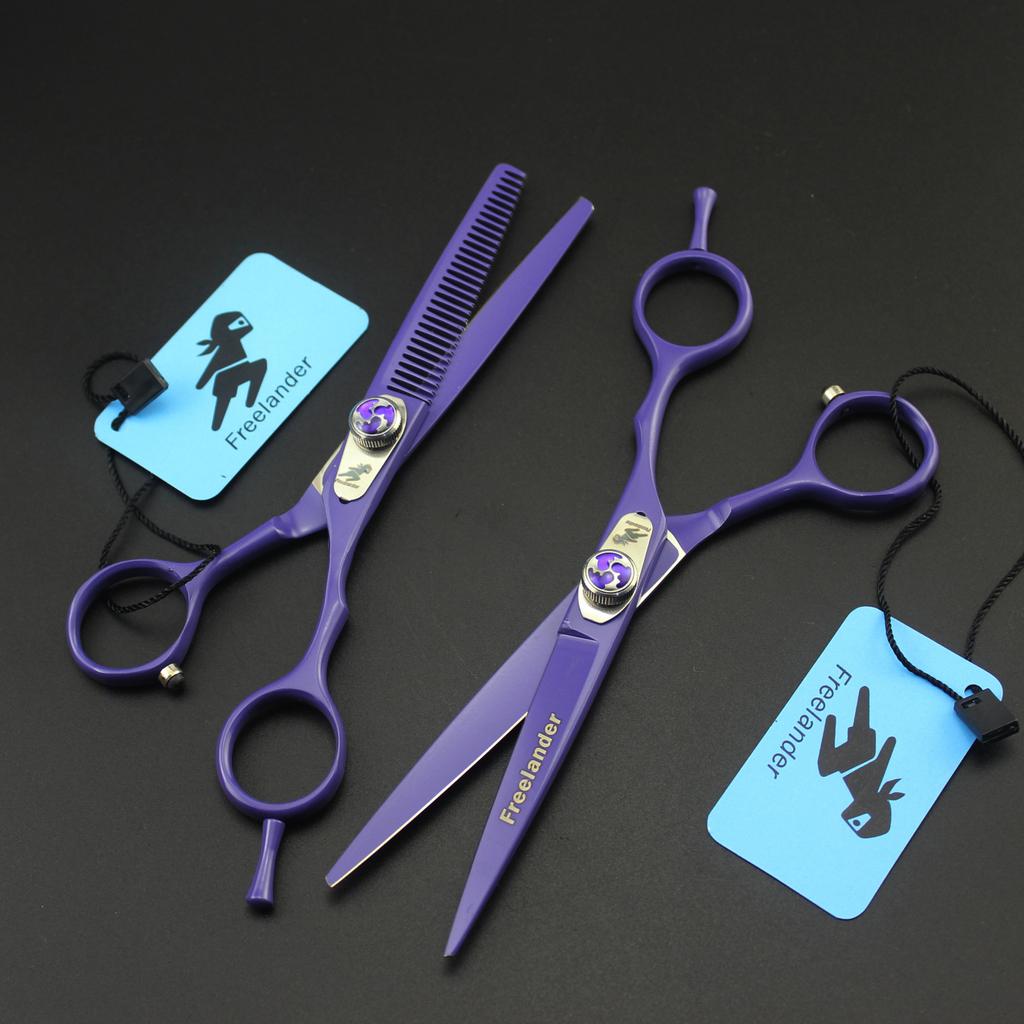 Freelander, Violet, Hair Scissors, Flat Scissors, Tooth Scissors, Thin Scissors 5.5 inches 6.0 inches