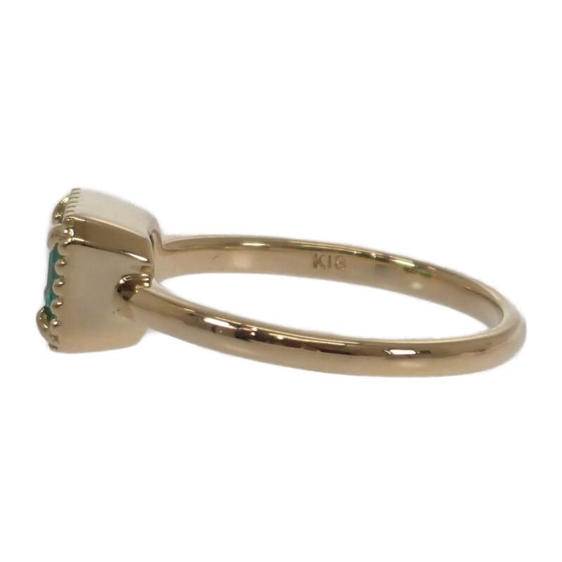 no brand  #13(JP Size) ring green K18 Gold Women