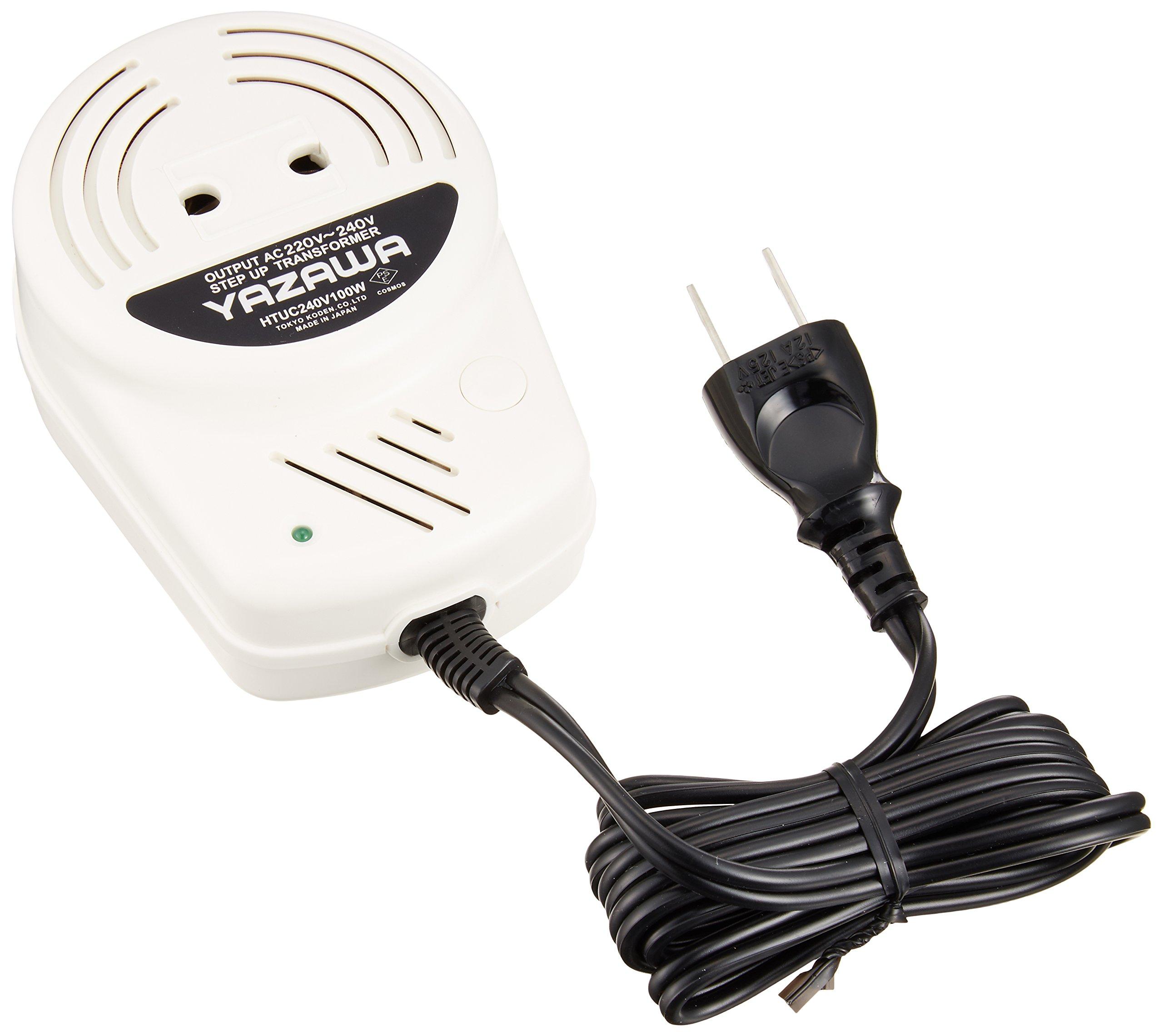 

Yazawa Corporation Yazawa Transformer for overseas electrical products Capacity up to 100W Main unit plug A Outlet plug shape SE Cord included length білий