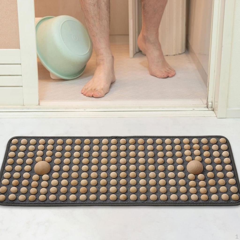 Wood Foot Acupressure Mat Pad for Feet Relax Massage Tool Travel