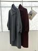 2025 Autumn/Winter French High-End Cashmere Coat with Scarf – Versatile Loose Outerwear