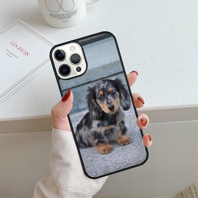 

Cute cartoon Dachshund dog Phone Case For iPhone 17 Air 13 12 14 15 16 Cover For Apple Pro Max 6S Plus Coque iPhone 15
