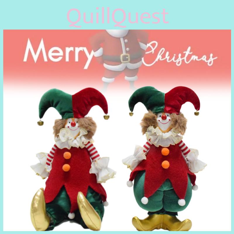 Charming Clown Figurine For Christmas Festivities Beautifully Handmade For Joyful Decor