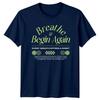 Breathe And Begin Again TShirt Mindfulness Wellness Birthday Gift For Him Her