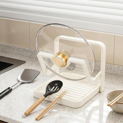Kitchen Lid Rack Organizer Pot Stand Spoon Rest Carbon Steel Utensil Holder Suitable for Cooking