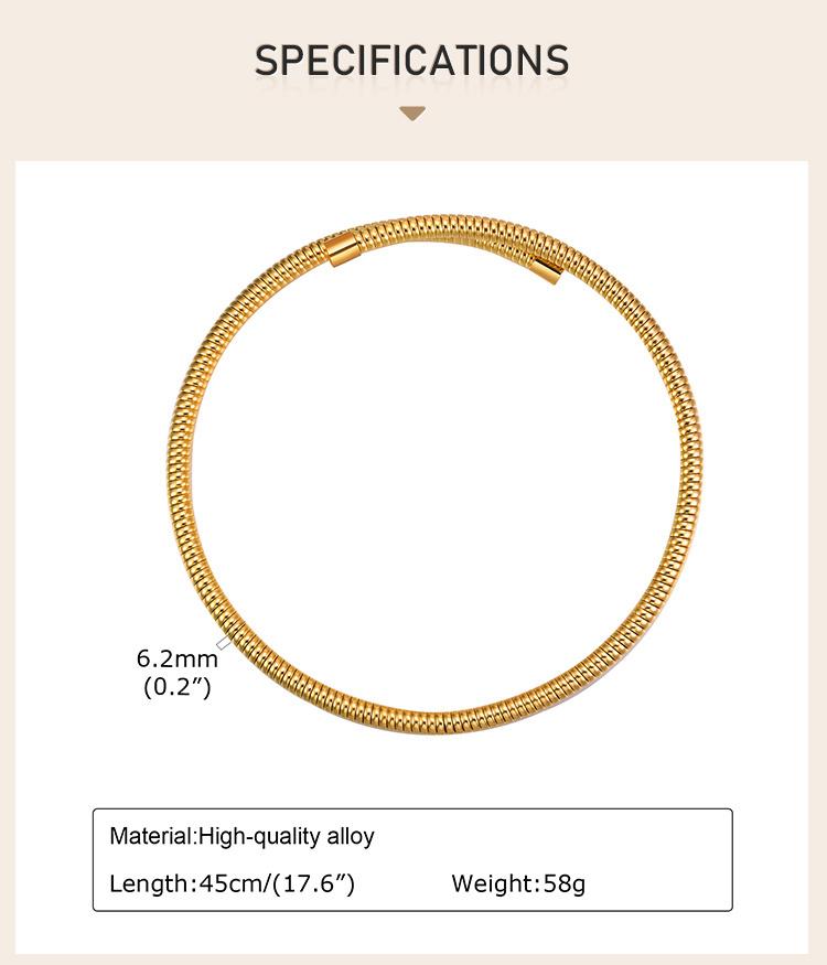 Punk Runde Schlangen Choker Torques Halskette für Damen, Verstellbare Gothic Hip Hop Kette Kragen Manschetten Party Geschenk Schmuck
