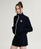 Leijibi [Set] Cool Touch Crop Women'S Zip-Up Rash Guard + 2-In-1 Shorts Set Black